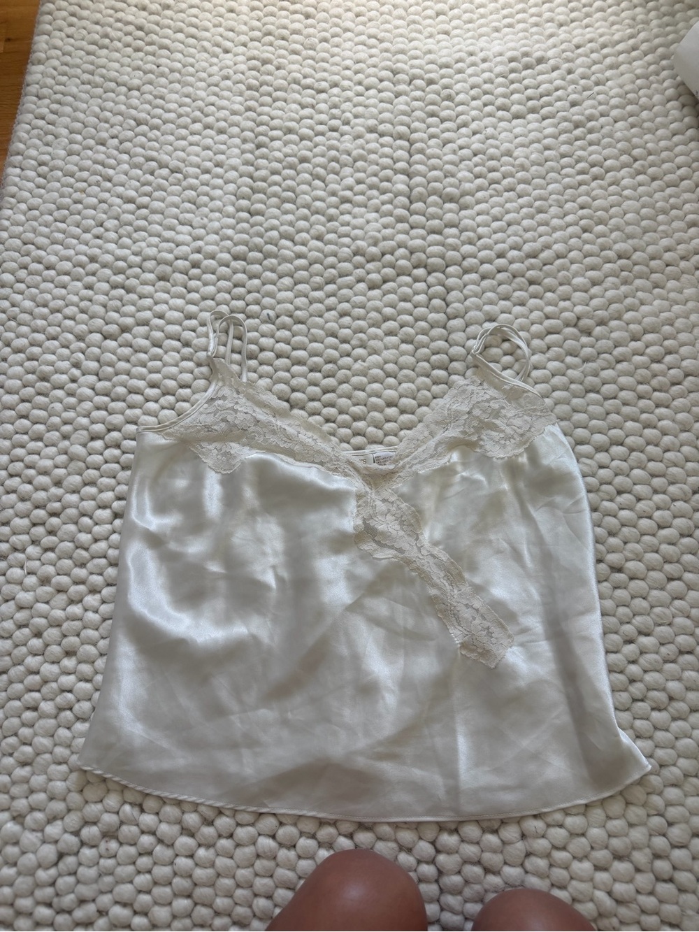 Victoria’s Secret Silky Lace Trim Camisole - Ivory